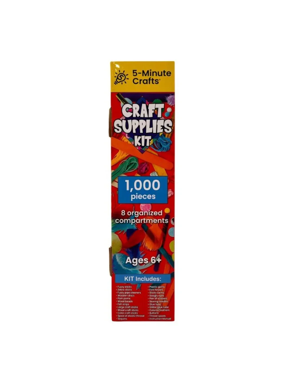 5-Minute Crafts1000-Piece Craft Supplies Kit 8 Organized Compartments Ages 6+ - Picture 11 of 15